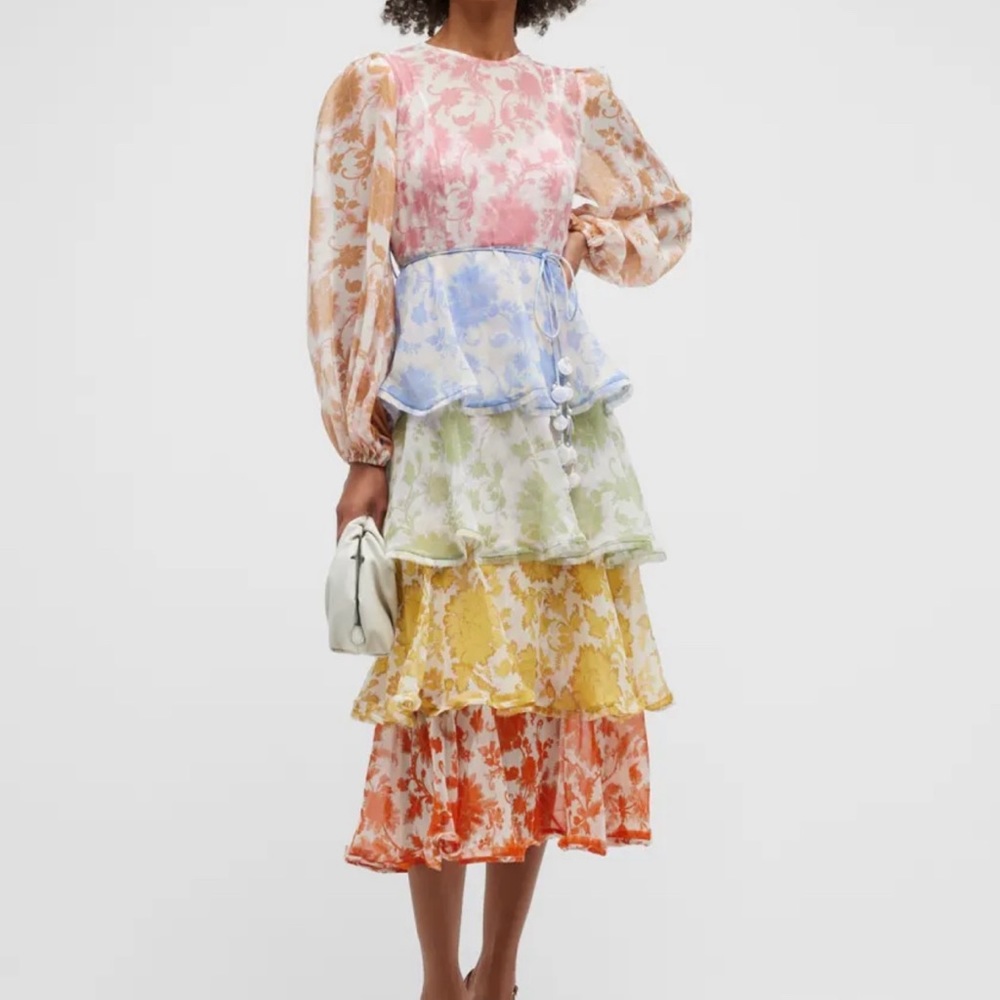 Zimmerman Postcard Flounce Rainbow Dress. Size 2 excellent condition.
